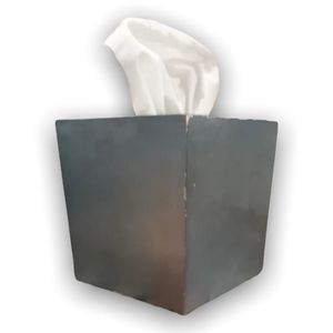 Shimmer Stripes Silver Wooden Tissue Box Cover Good Condition Great DIY Project